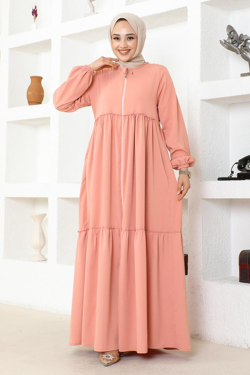 Jessica Crepe Abaya With Frilly Skirt