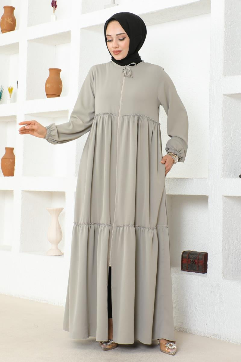 Jessica Crepe Abaya With Frilly Skirt