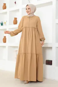 Jessica Crepe Abaya With Frilly Skirt