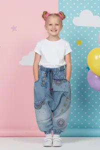 Kids' Bohemian Print Relaxed Fit Denim Trousers