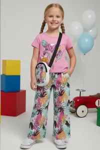 Kids' Patterned T-shirt, Comfort Trousers & Mini Backpack 3 Set