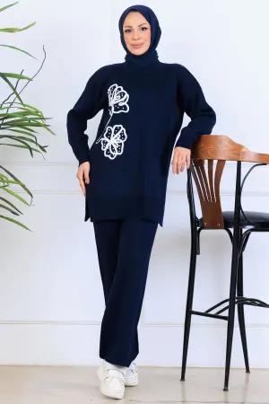 Knitwear Set With Embroidery Details