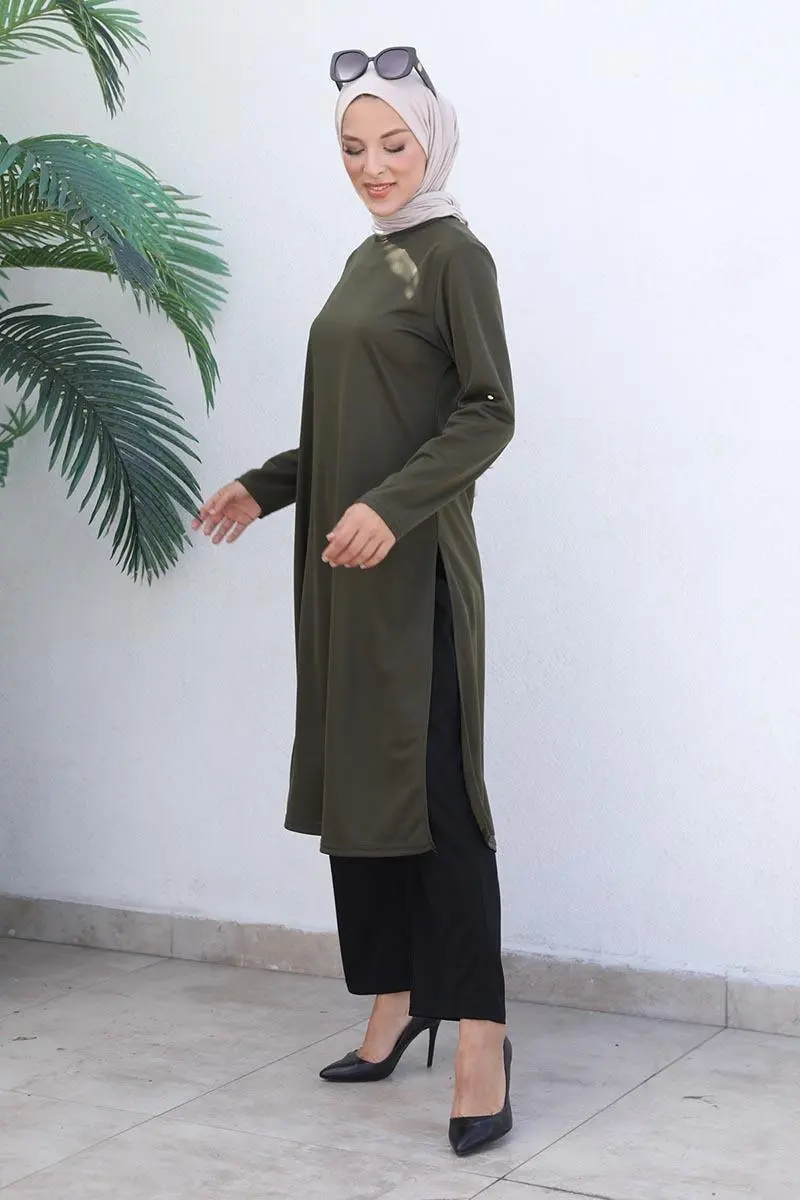 Knot Detailed Hijab Suit-detail