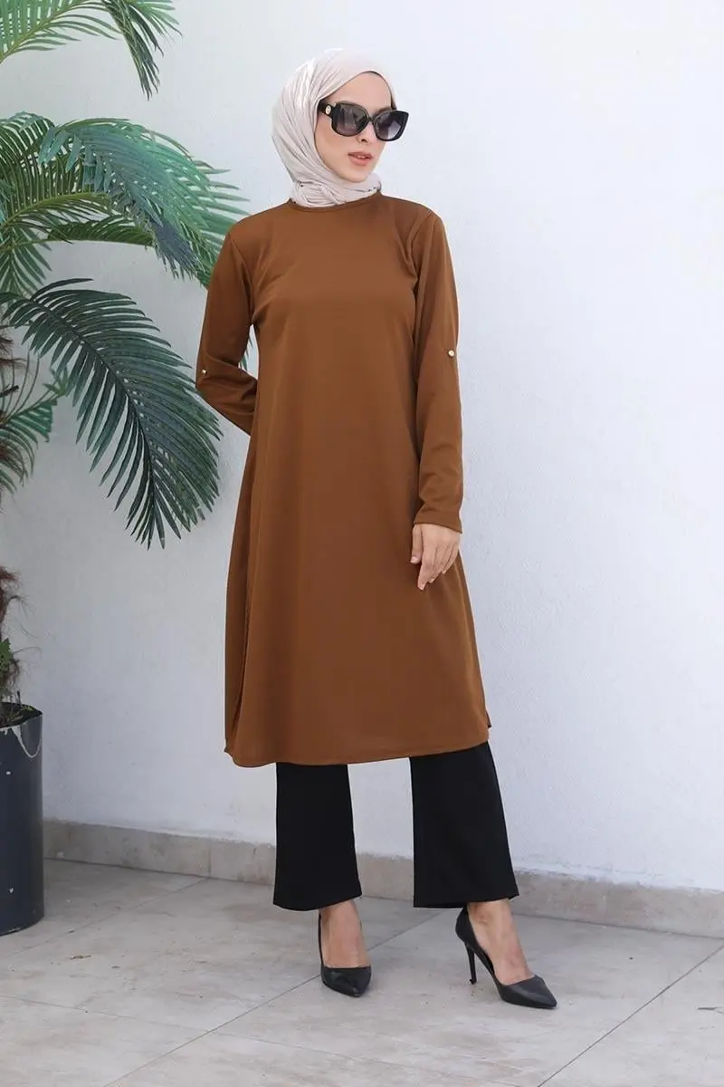 Knot Detailed Hijab Suit-detail