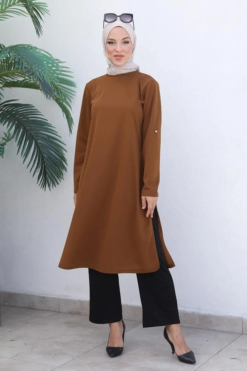 Knot Detailed Hijab Suit-detail