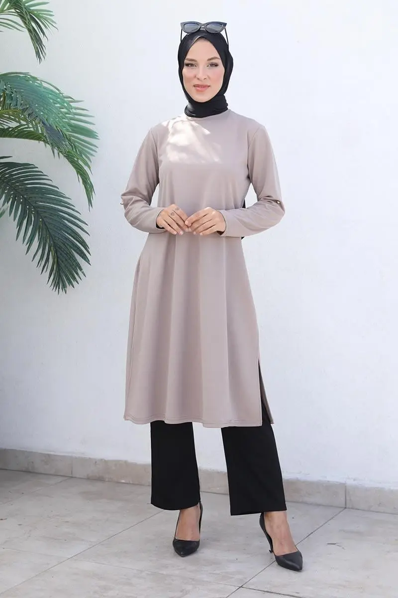 Knot Detailed Hijab Suit-detail