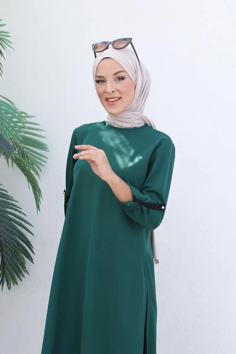 Knot Detailed Hijab Suit-detail