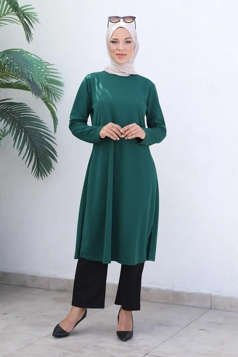 Knot Detailed Hijab Suit-detail