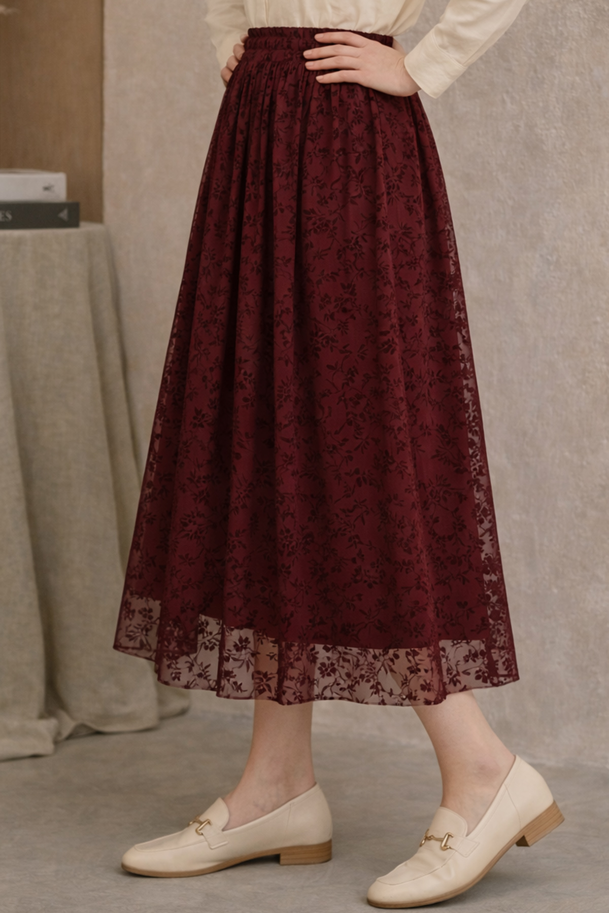 Lace Flock Skirt