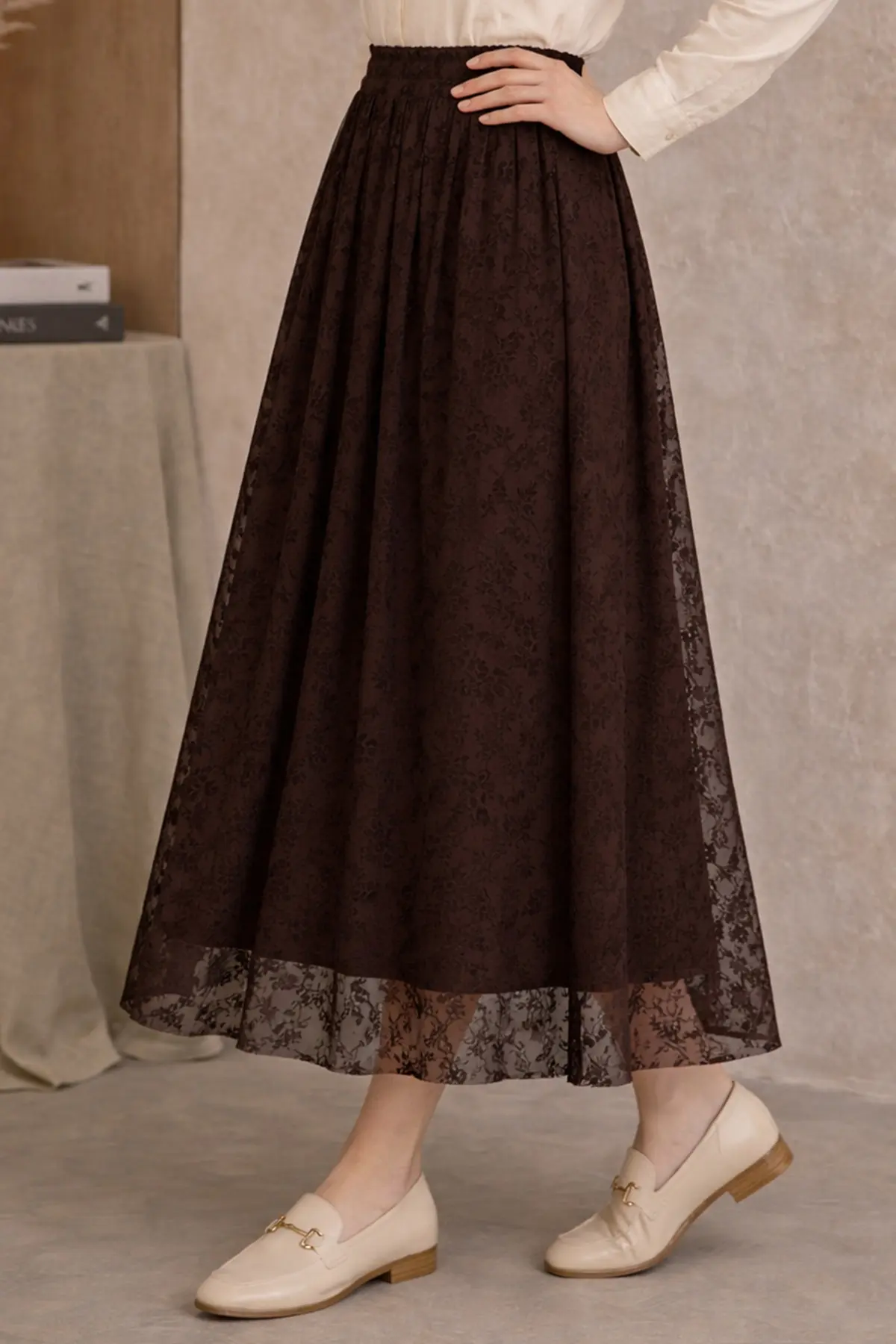 Lace Flock Skirt-detail