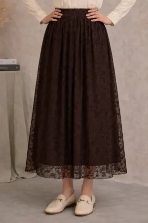 Lace Flock Skirt