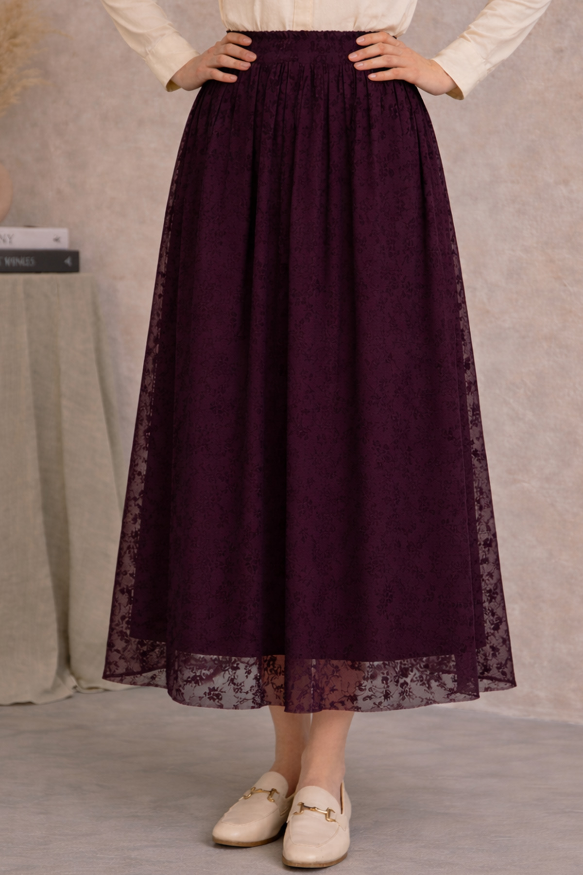 Lace Flock Skirt