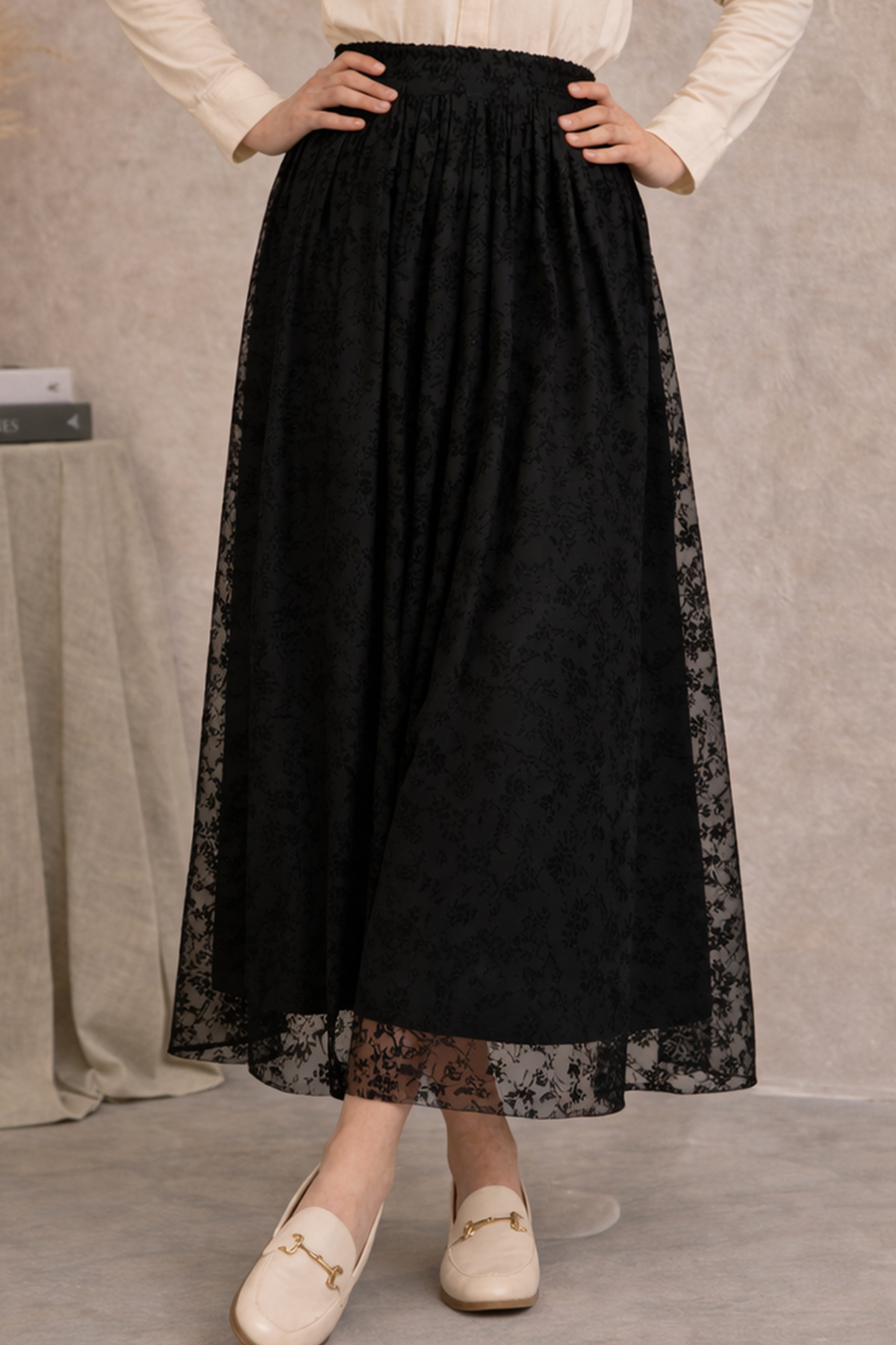 Lace Flock Skirt