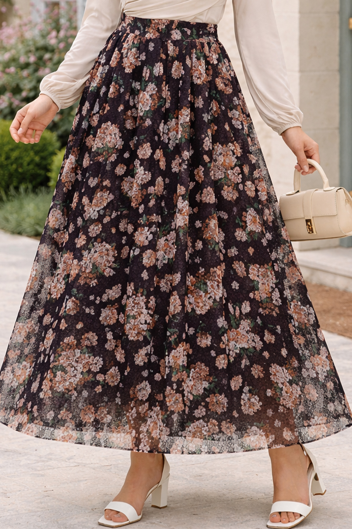 Lace Printed Skirt