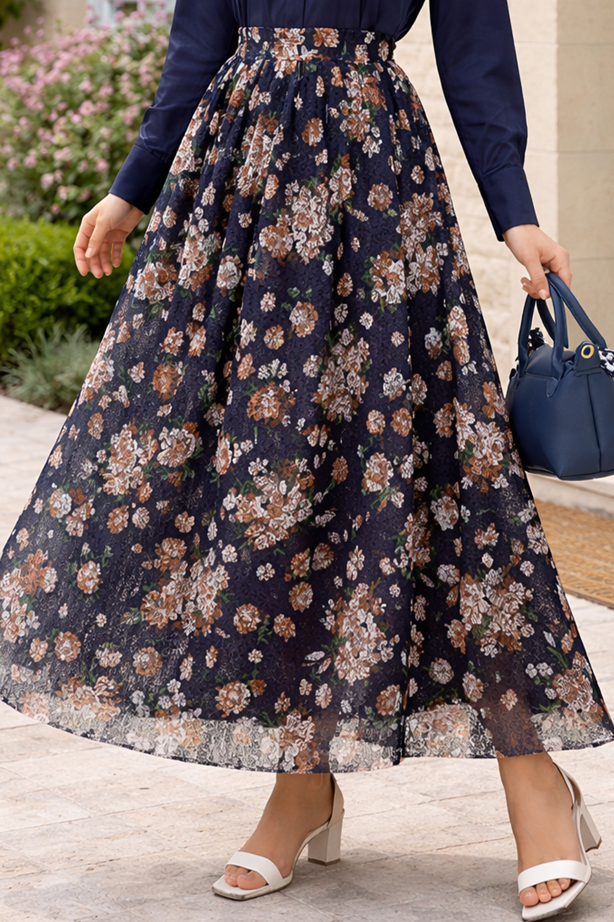Lace Printed Skirt