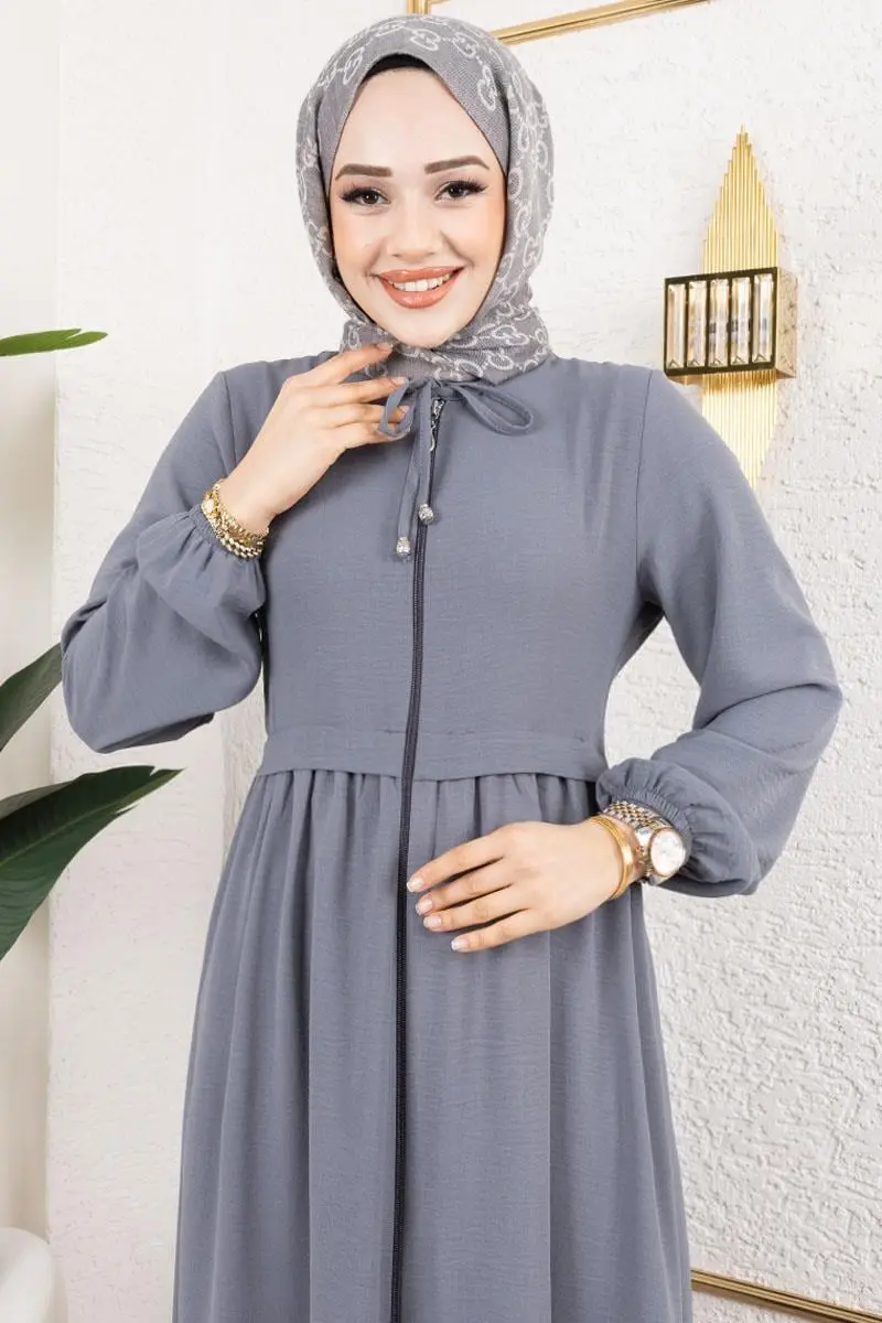 Lace-up Aerobin Abaya-detail