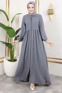Lace-up Aerobin Abaya