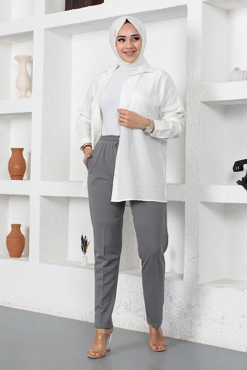 Lace-up Women's Trousers-detail