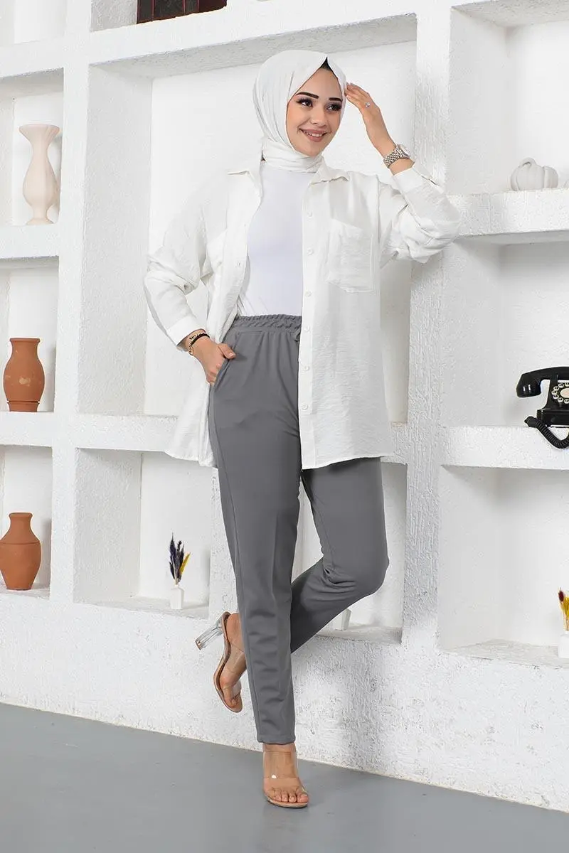 Lace-up Women's Trousers-detail