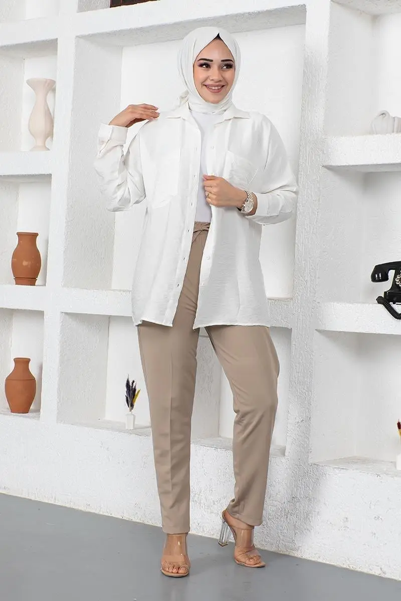 Lace-up Women's Trousers-detail