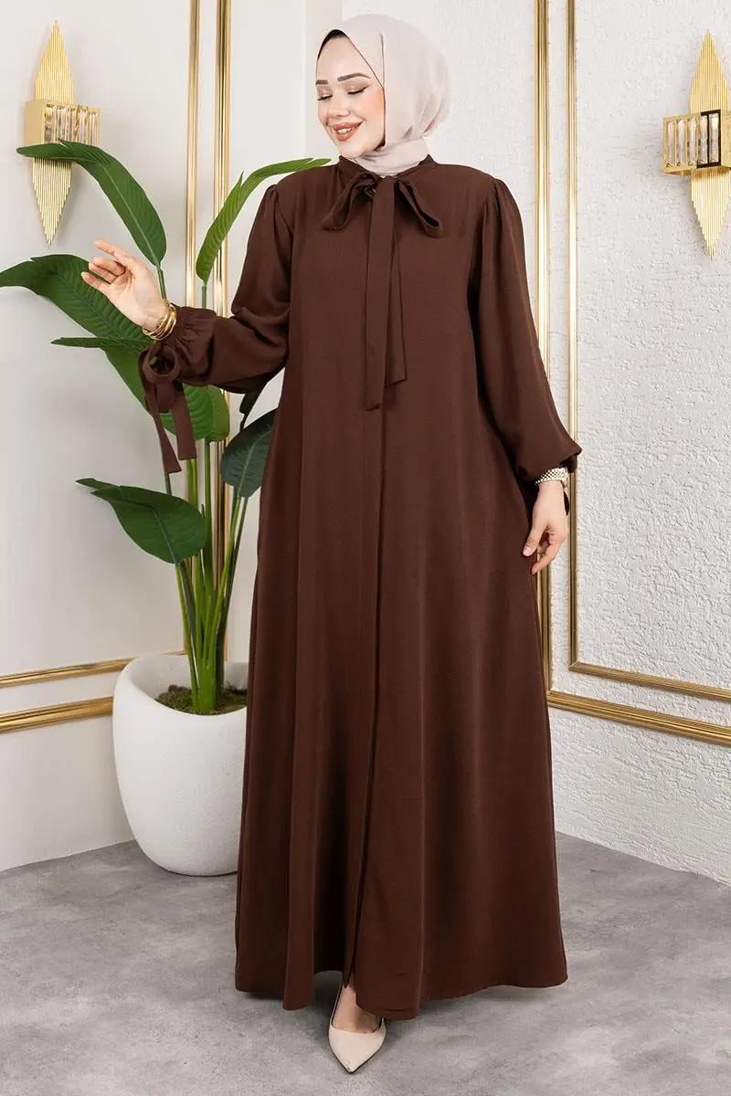 Laced Cuff Dress Abaya-detail