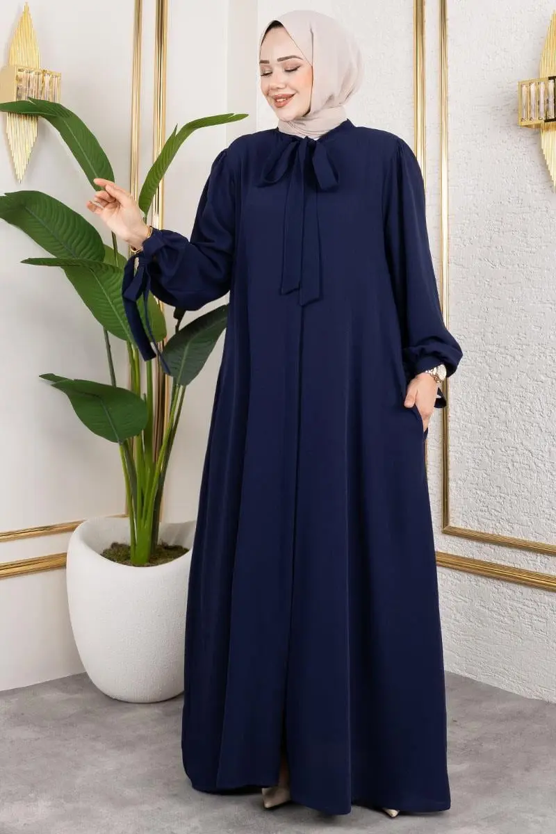 Laced Cuff Dress Abaya-detail