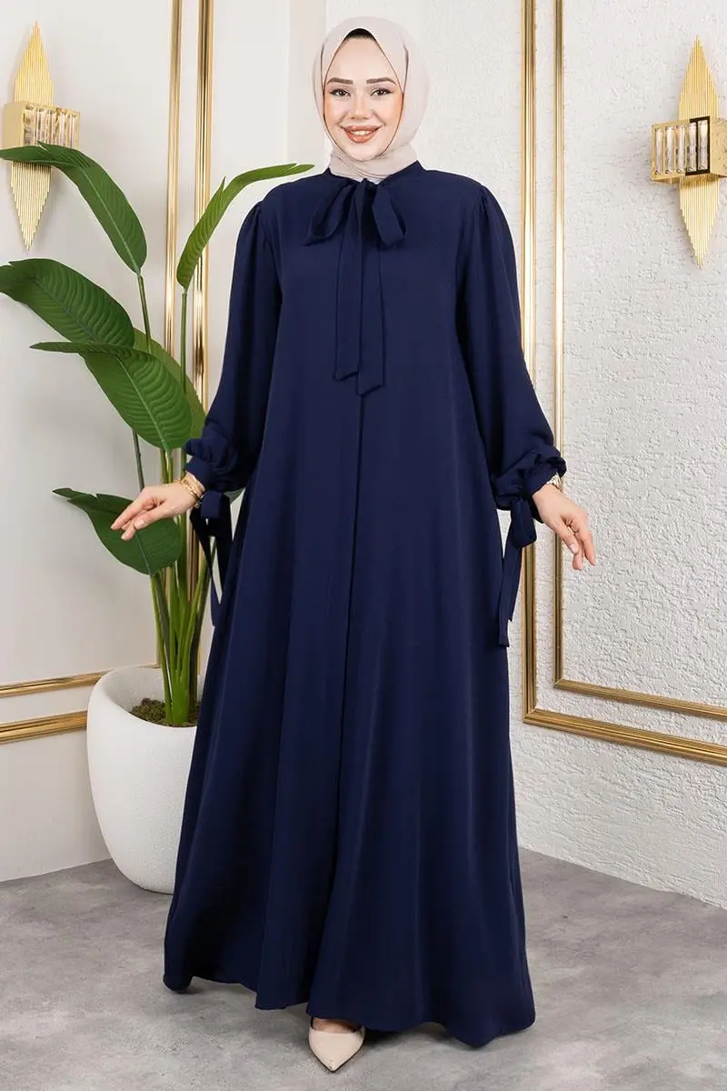 Laced Cuff Dress Abaya-detail