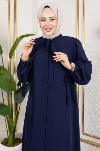 Laced Cuff Dress Abaya