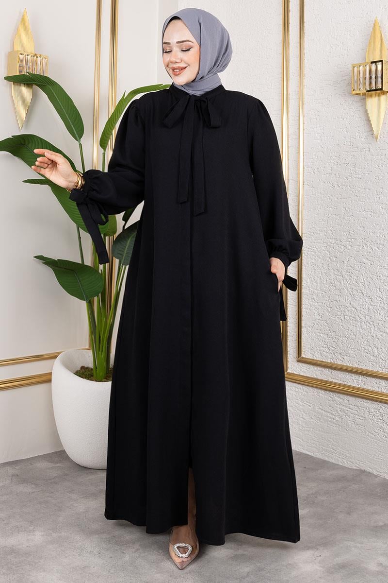 Laced Cuff Dress Abaya