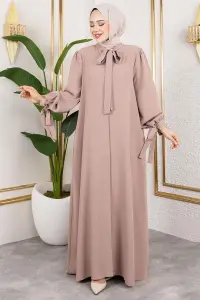 Laced Cuff Dress Abaya