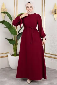 Laced Cuff Hijab Dress