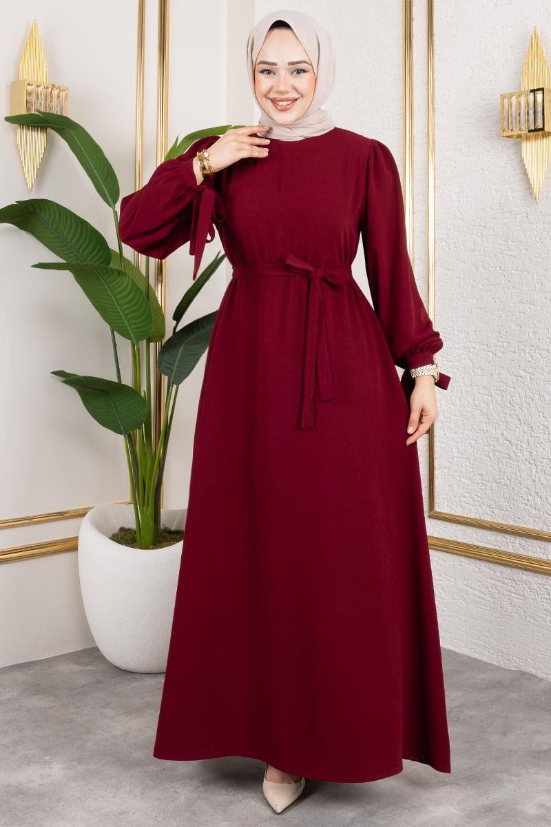 Laced Cuff Hijab Dress