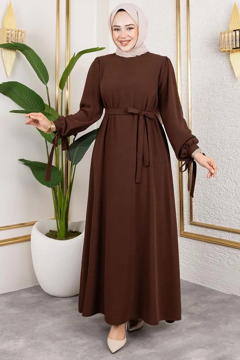 Laced Cuff Hijab Dress
