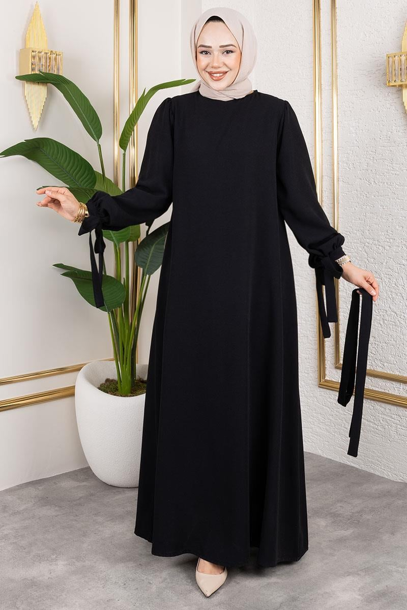 Laced Cuff Hijab Dress