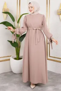 Laced Cuff Hijab Dress