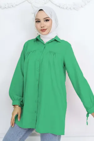 Laced Sleeve Hijab Shirt