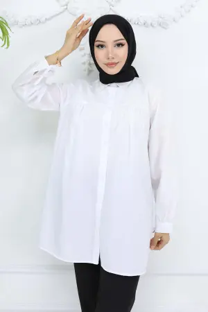Laced Sleeve Hijab Shirt