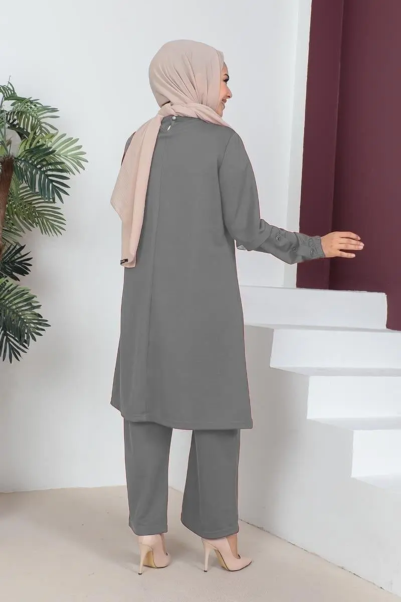 Large Size Double Knitted Suit-detail