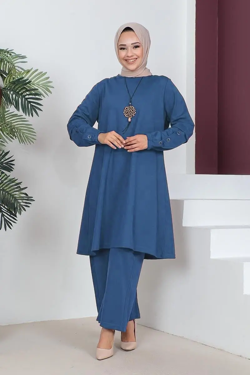 Large Size Double Knitted Suit-detail