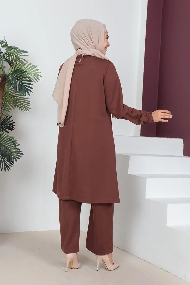 Large Size Double Knitted Suit-detail