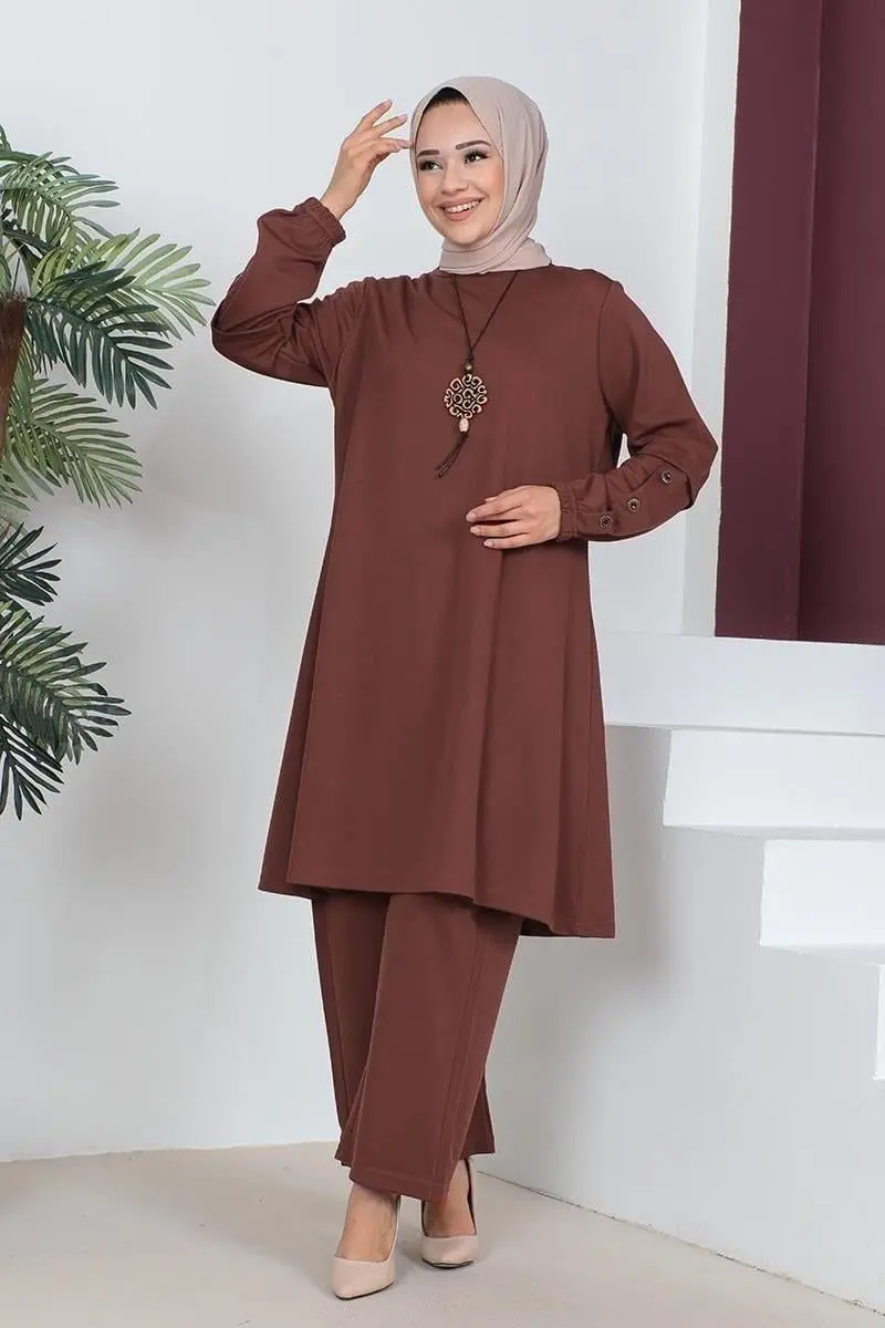 Large Size Double Knitted Suit-detail