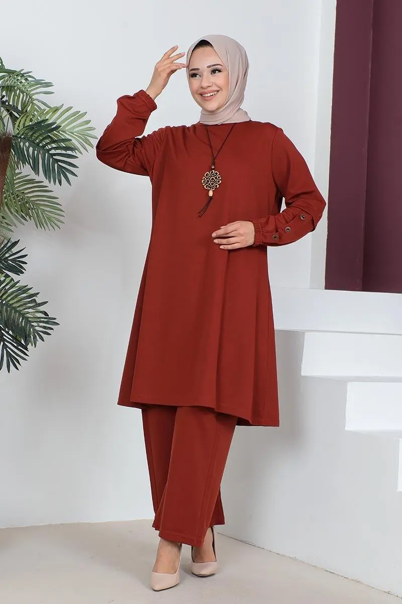 Large Size Double Knitted Suit-detail