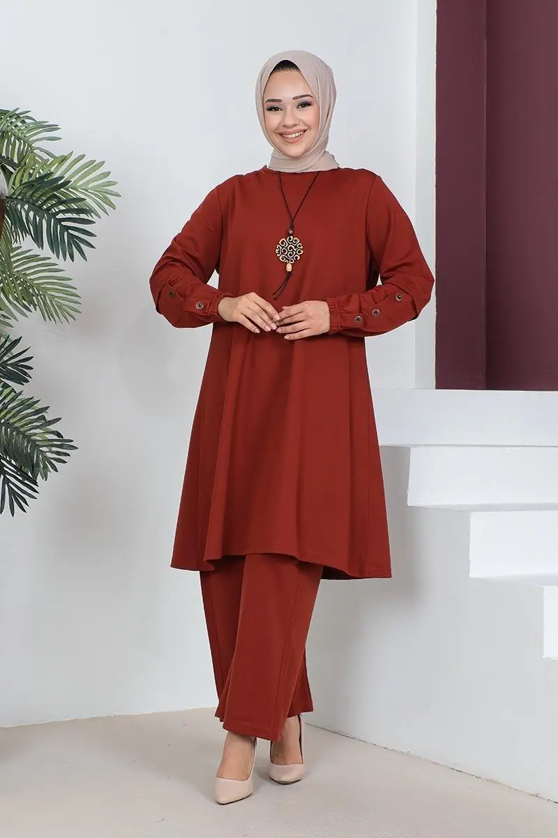 Large Size Double Knitted Suit-detail