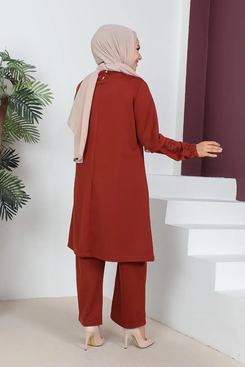 Large Size Double Knitted Suit-detail