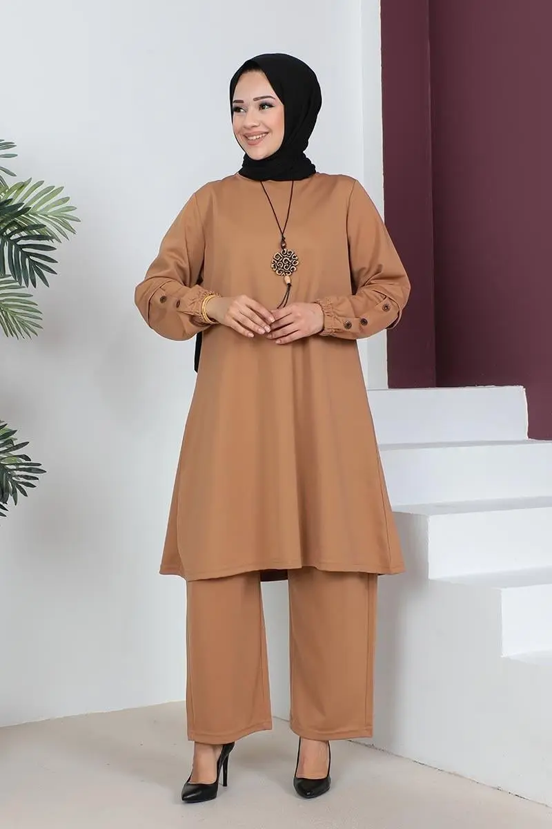 Large Size Double Knitted Suit-detail