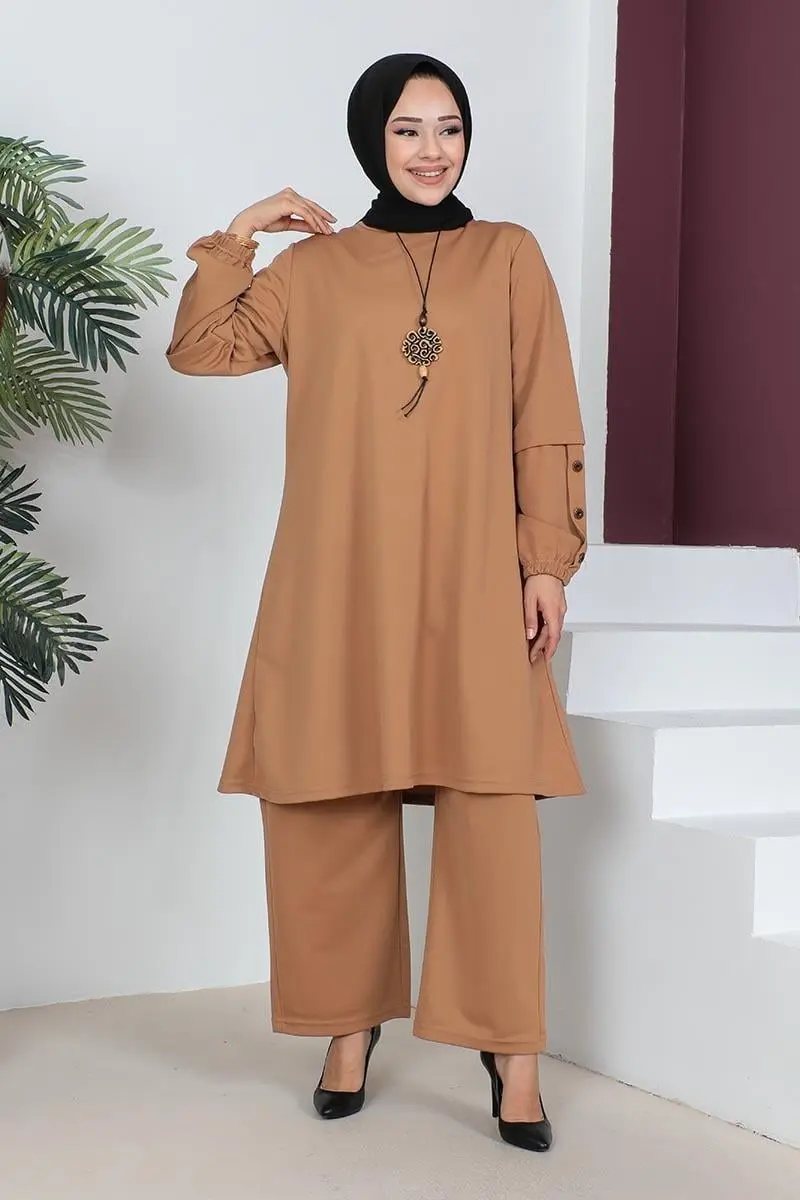 Large Size Double Knitted Suit-detail