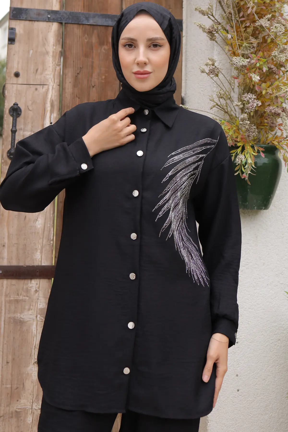 Leaf Stone Linen Suit-detail