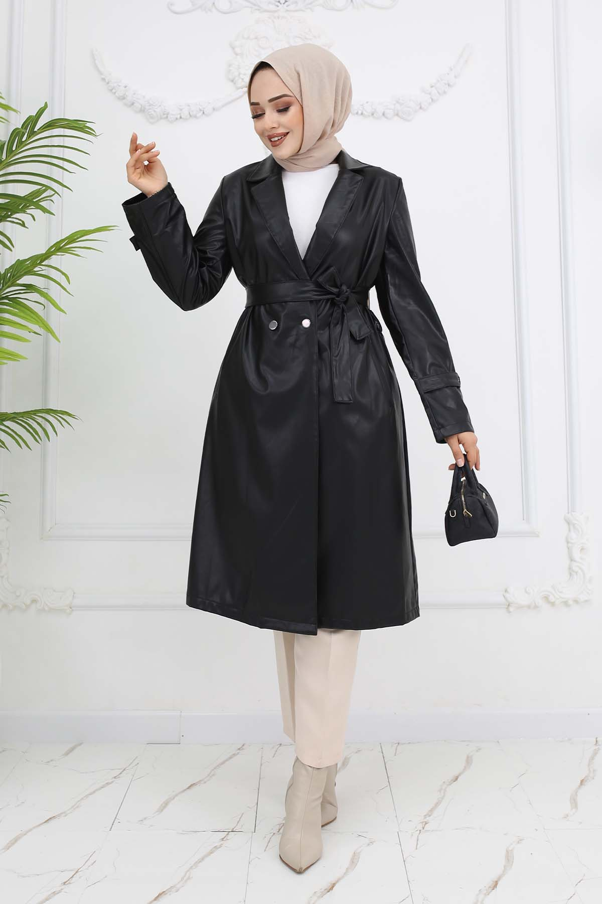 Leather Trench Coat