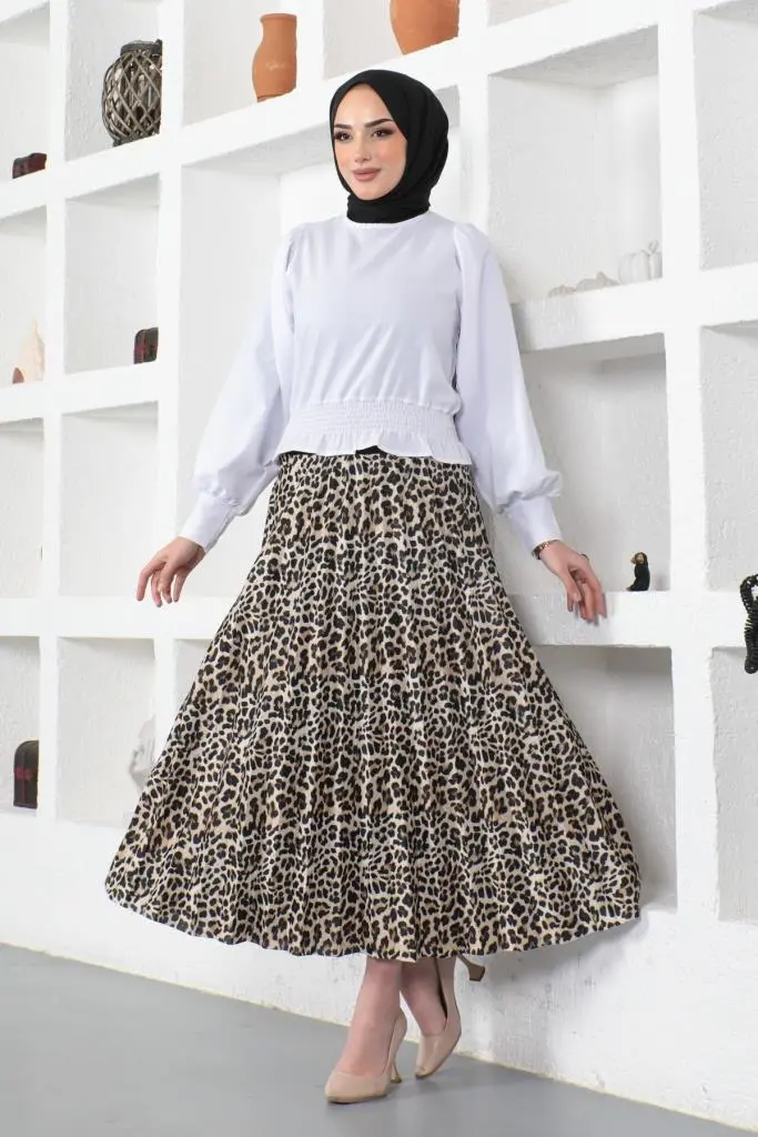 Leopard Patterned Skirt