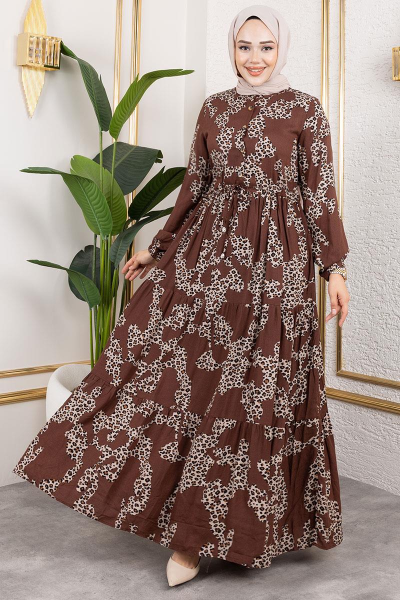 Leopard Print Viscose Dress